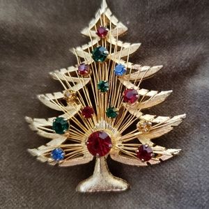 🎄 Bundle & Save  Brooks Vintage Christmas Tree Pin Brooch Harp Wire Design